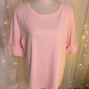 Liz Claiborne Blush Pink Short Sleeve Tee